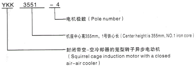 西安泰富西瑪YKK高壓三相異步電動機型號說明